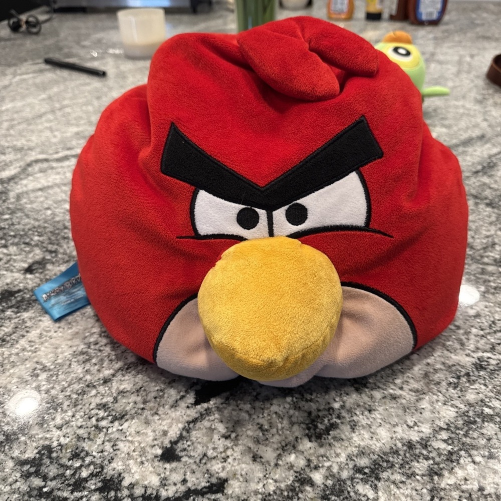 Angry Birds RED Bird Plush Microbead Pillow Bean Bag 12" Soft Plush Toy‎